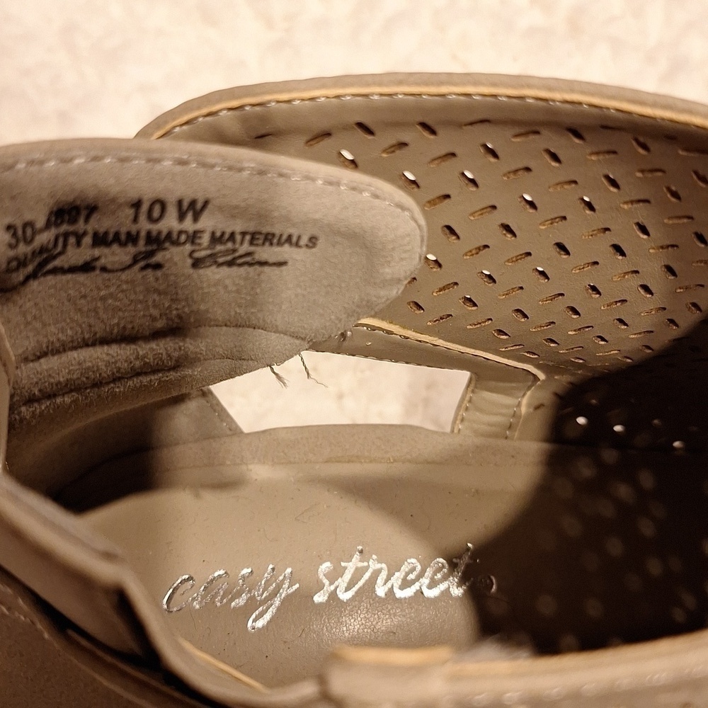Womens Easy Street zipper open toe NWT open toe ankle boots 10W - Picture 5 of 7